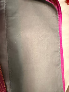 Magenta and Silver-Grey Pure Mysore Silk Saree with Gold Woven Border, Tassels and Stitched Blouse